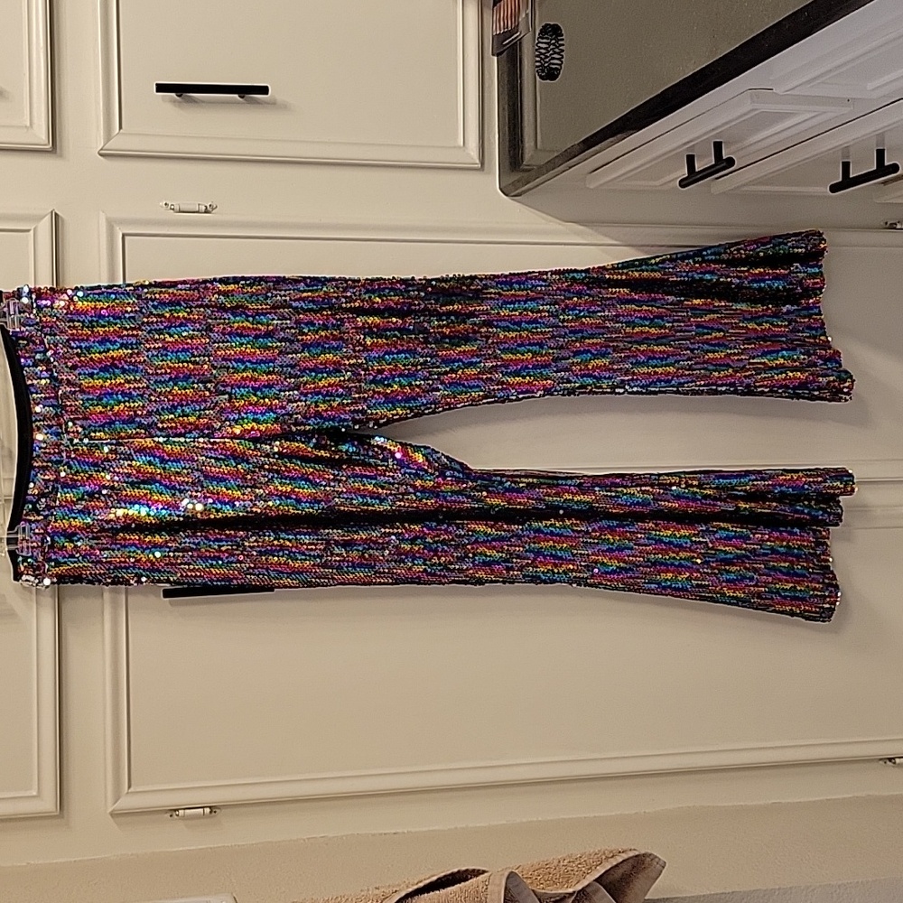 NWT!Super fun sequin colorful pants! Sugar lips, size small